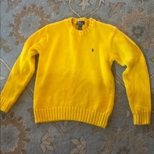 RALPH LAUREN POLO HEAVY KNIT Yellow Sweater M ( kids or XS ADULT) ?
